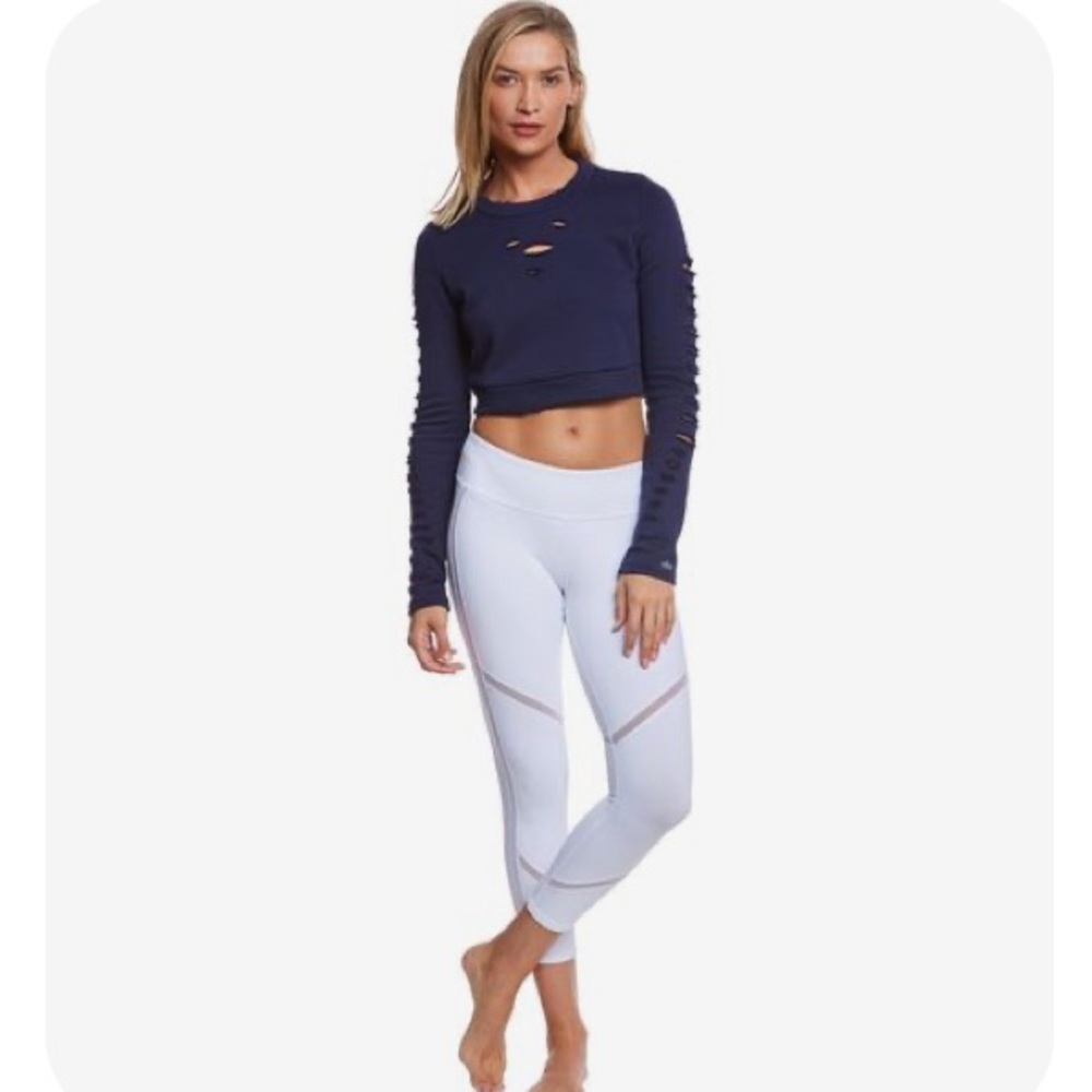 ALO Yoga Navy Crew Neck Sweater